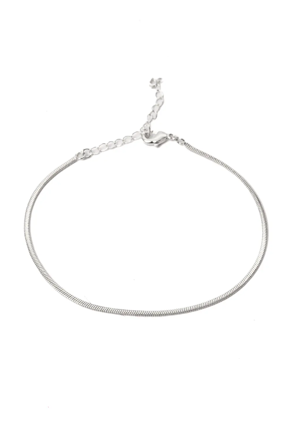 Pulseira Fita com Banho em Ródio Branco