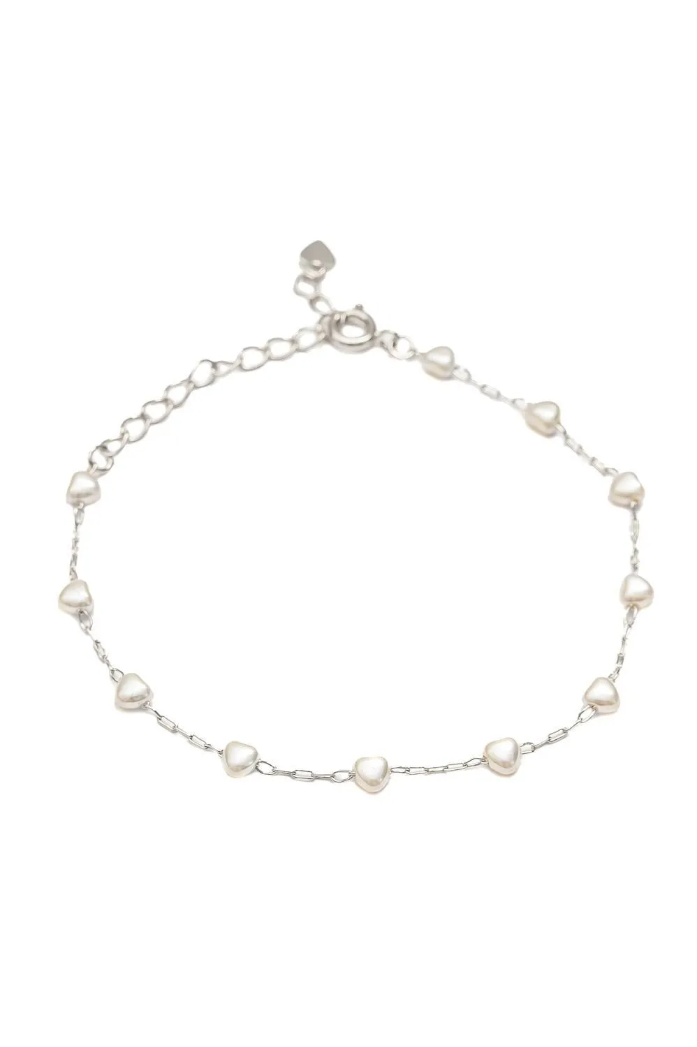 Pulseira Coração de Perólas Shell